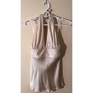 J.Crew 100% Silk Cream Halter Top